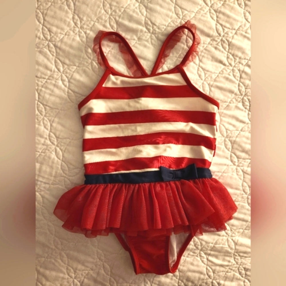 5T Cat & Jack Girls Patriotic Swimsuit